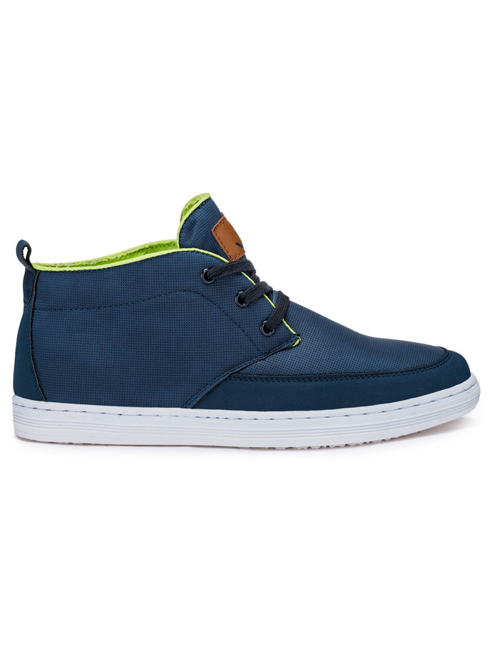 Men's high-top trainers T237 - navy blue