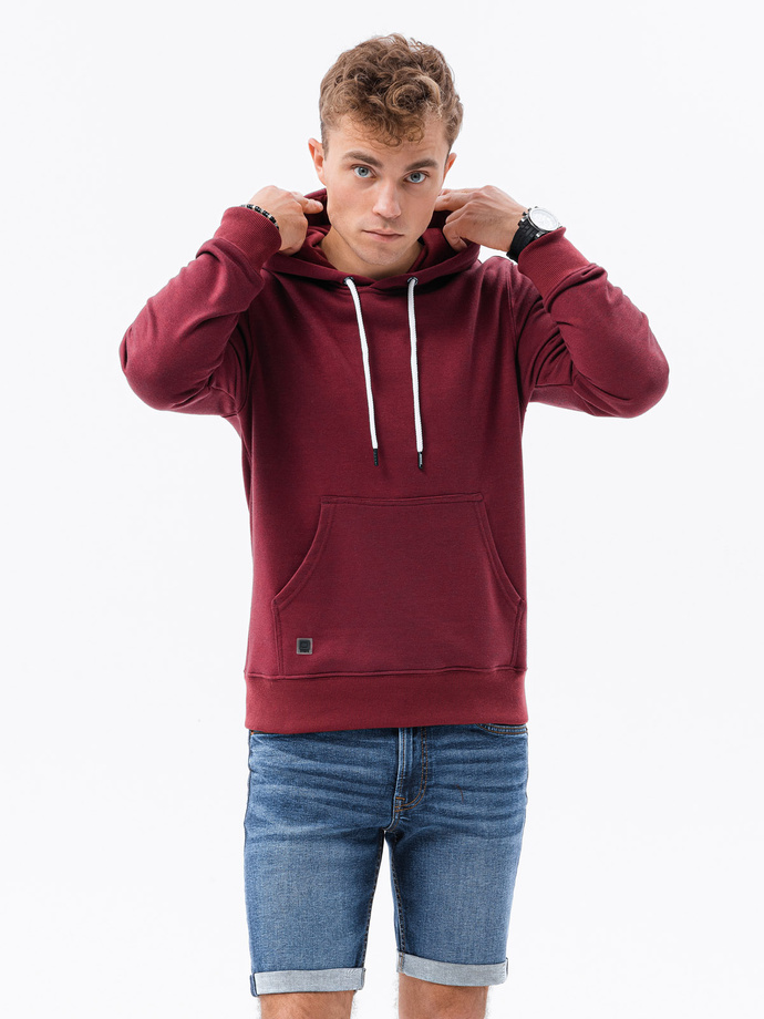 Men's hooded sweatshirt B979 dark red MODONE wholesale Clothing