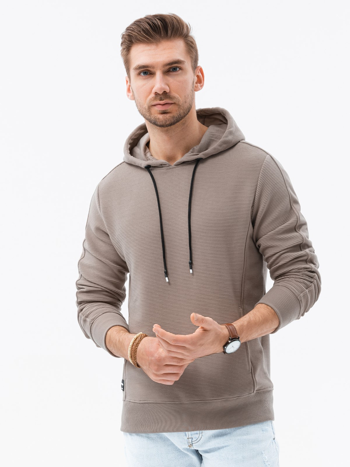 Men's hooded sweatshirt - beige B1155