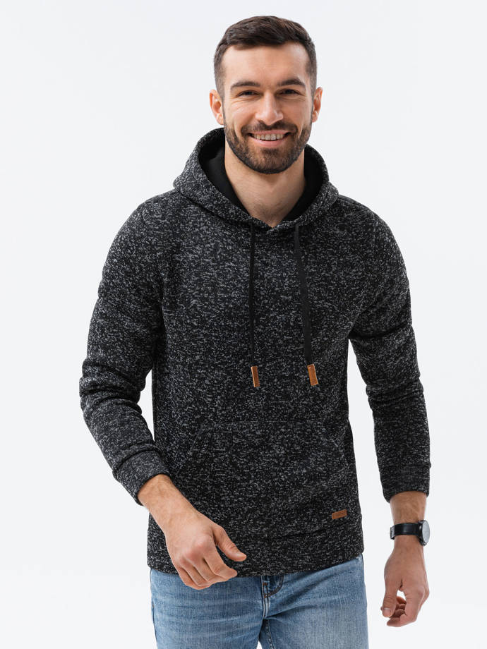 Men's hooded sweatshirt - black B1094