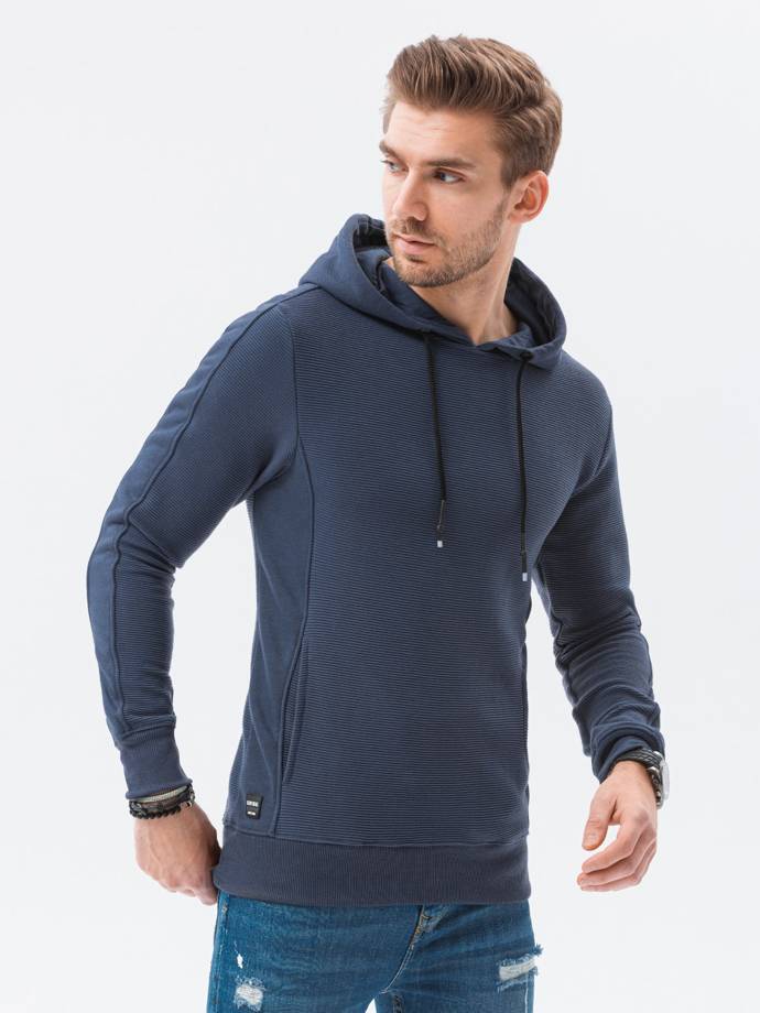 Men's hooded sweatshirt - dark blue B1155