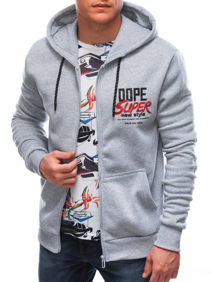 Men's hoodie B1410 - grey