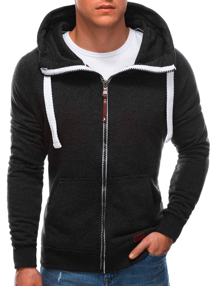 Men's hoodie B1483 - black/melange