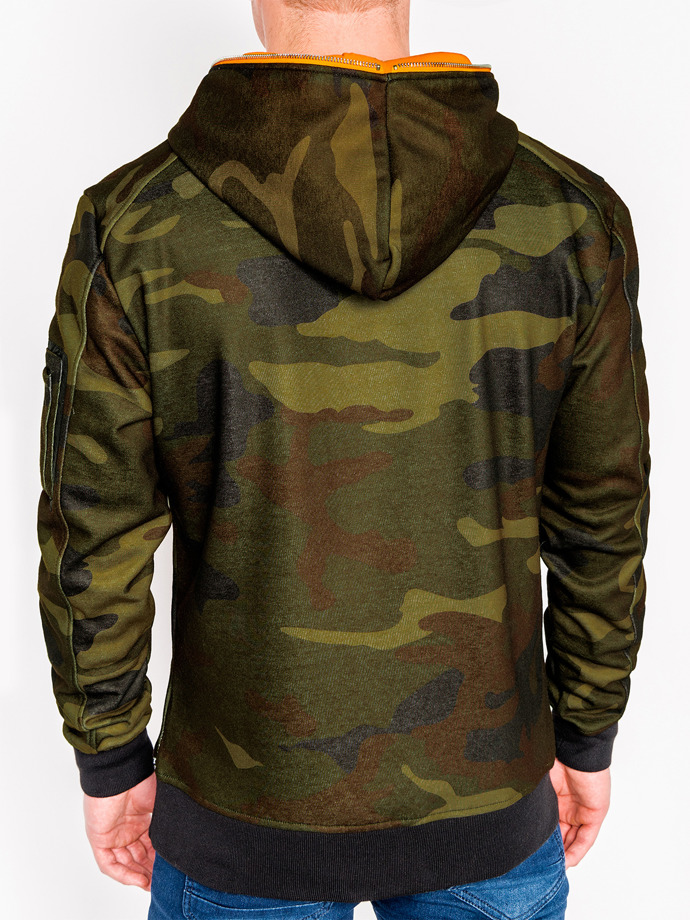 Men&#39;s hoodie B745 - green/camo | MODONE wholesale - Clothing For Men