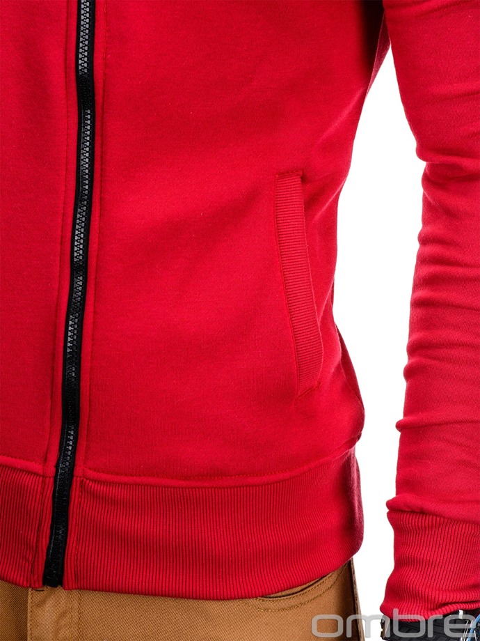 Men's hoodie with zipper B596 - red