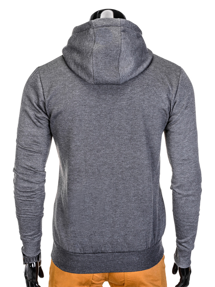 Men's hoodie with zipper B718 - dark grey