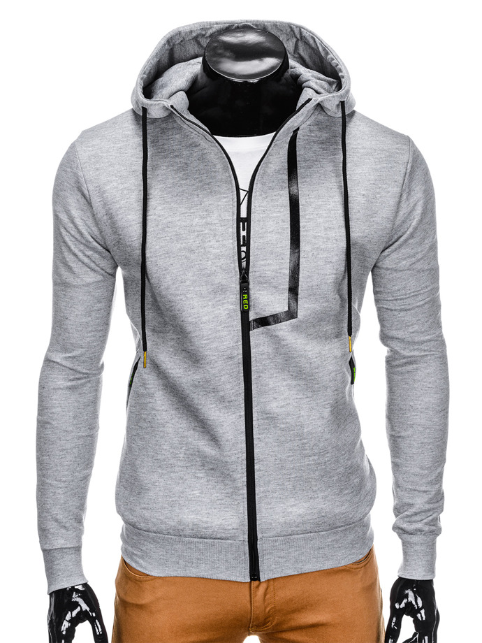 Men's hoodie with zipper B792 - grey
