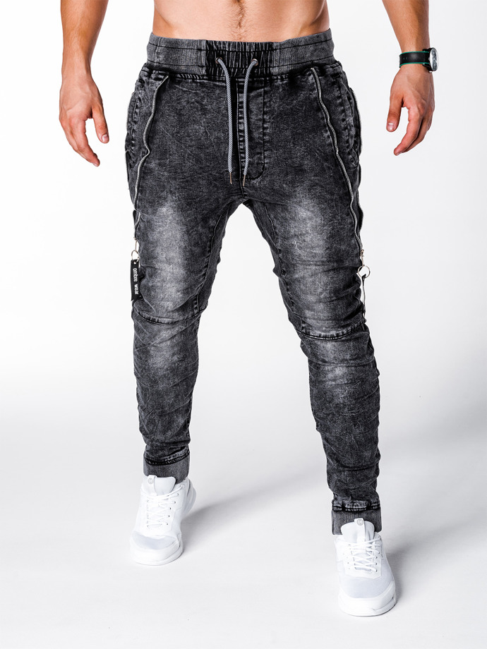 Men's jeans joggers P647 - black | MODONE wholesale - Clothing For Men
