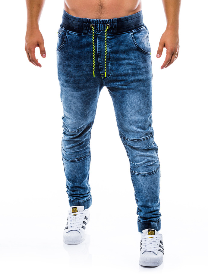 Men's jeans joggers P652 - blue | MODONE wholesale - Clothing For Men