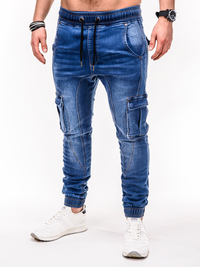 Men's jeans joggers - blue P410