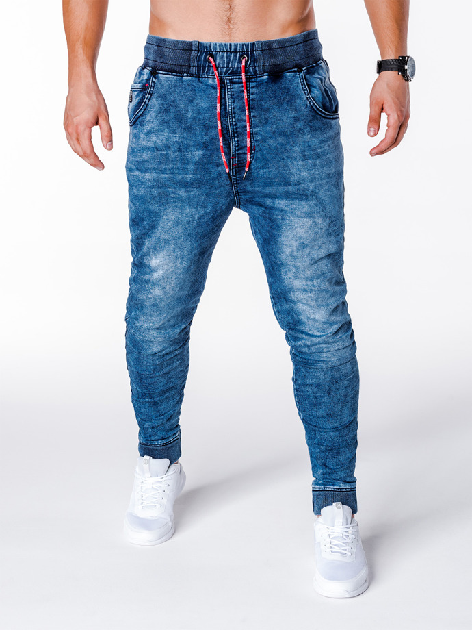 Men's jeans joggers - blue P650