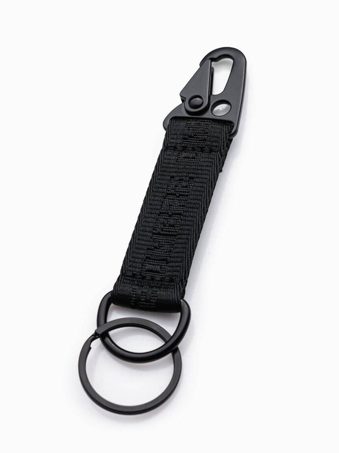 Men's key ring with snap hook - black V1 OU-ACKC-0100