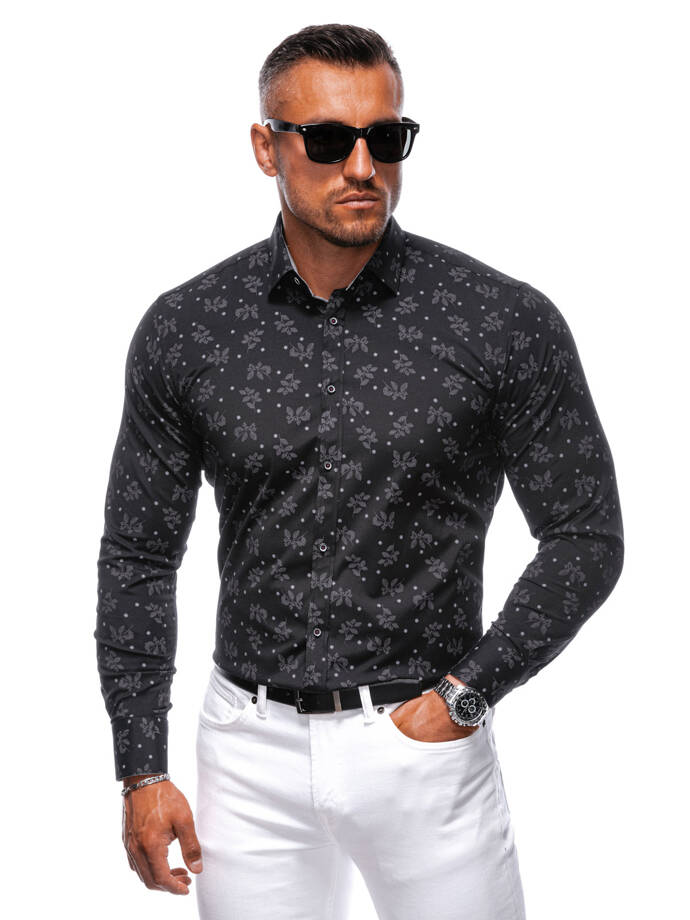 Men's long sleeve shirt 686K - black