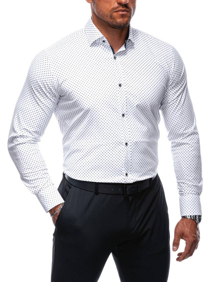 Men's long sleeve shirt 689K - white