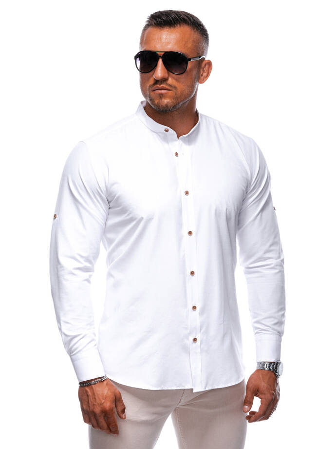 Men's long sleeve shirt K693 - white