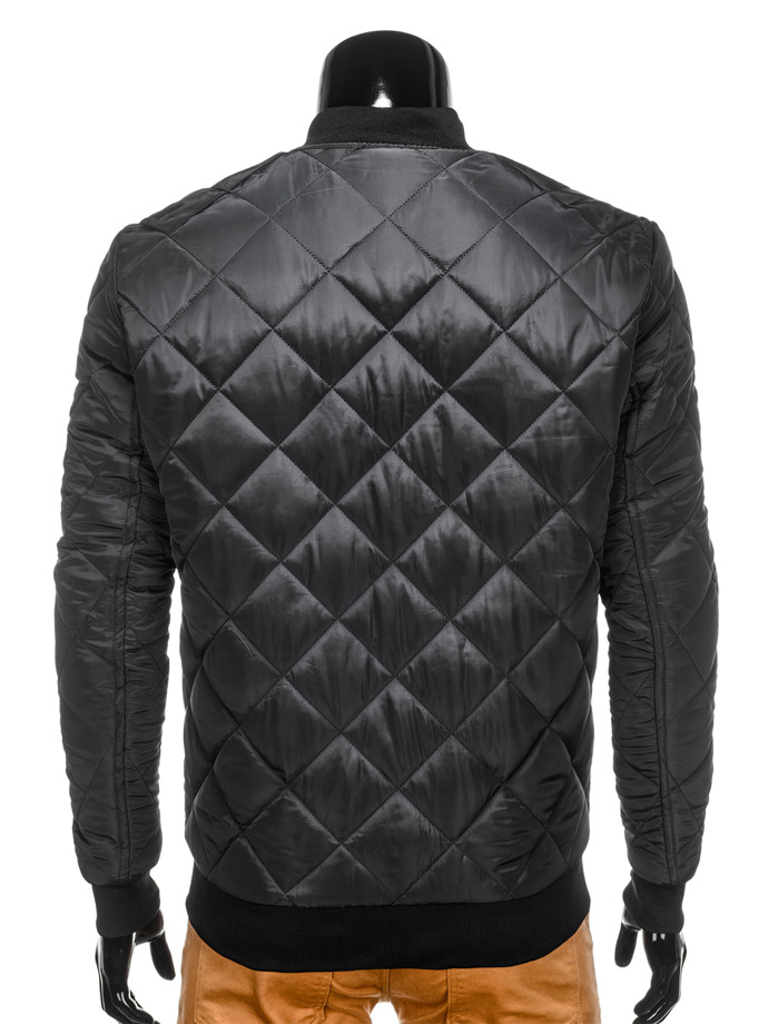 Men's mid-season bomber jacket C327 - black