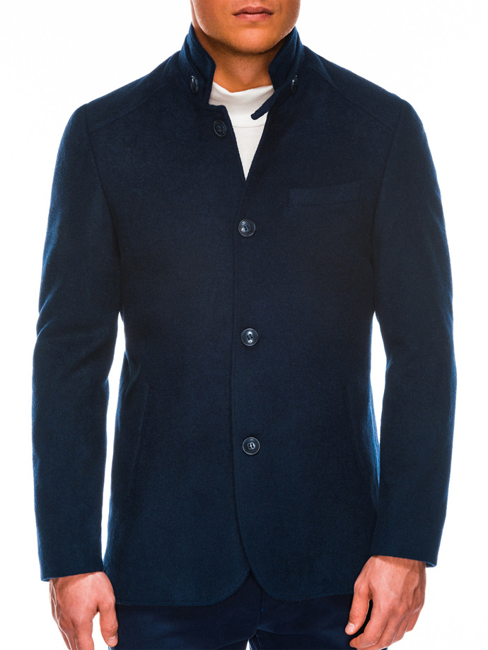 Men's mid-season coat - navy C427