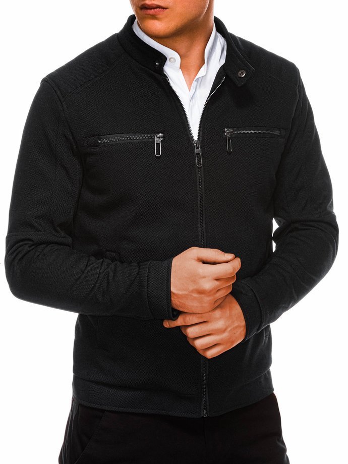 Men's mid-season jacket C437 - black | MODONE wholesale - Clothing For Men