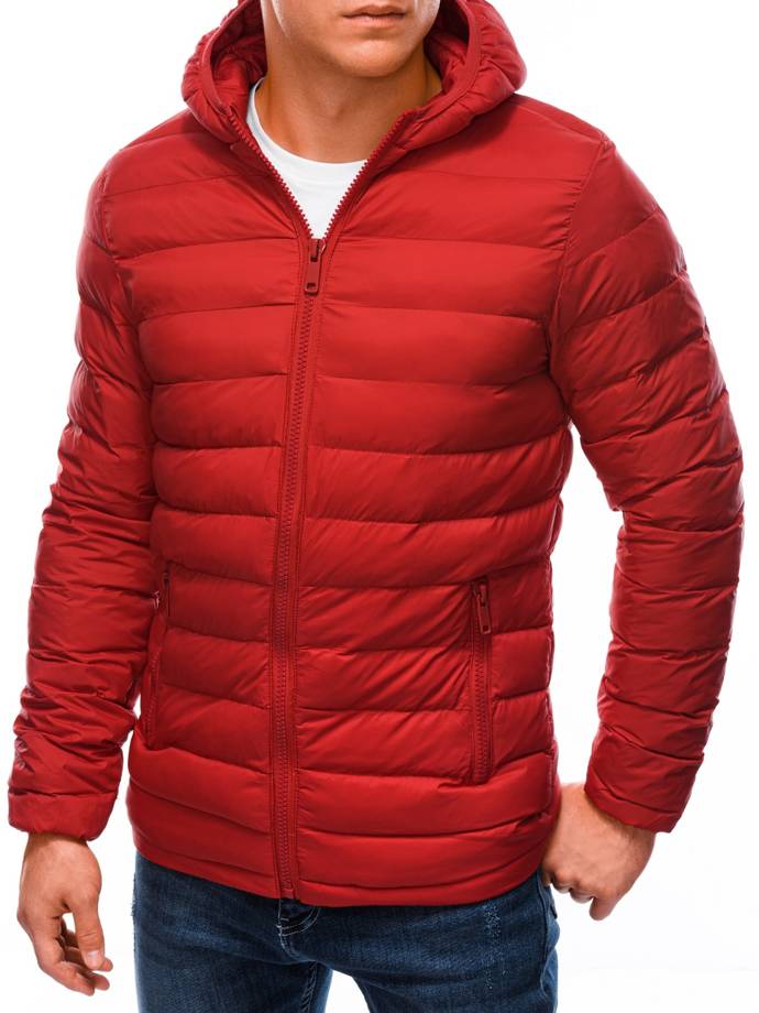 Men's mid-season jacket C541 - red