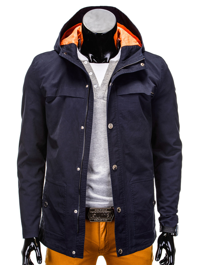 Men's mid-season parka jacket C310 - navy
