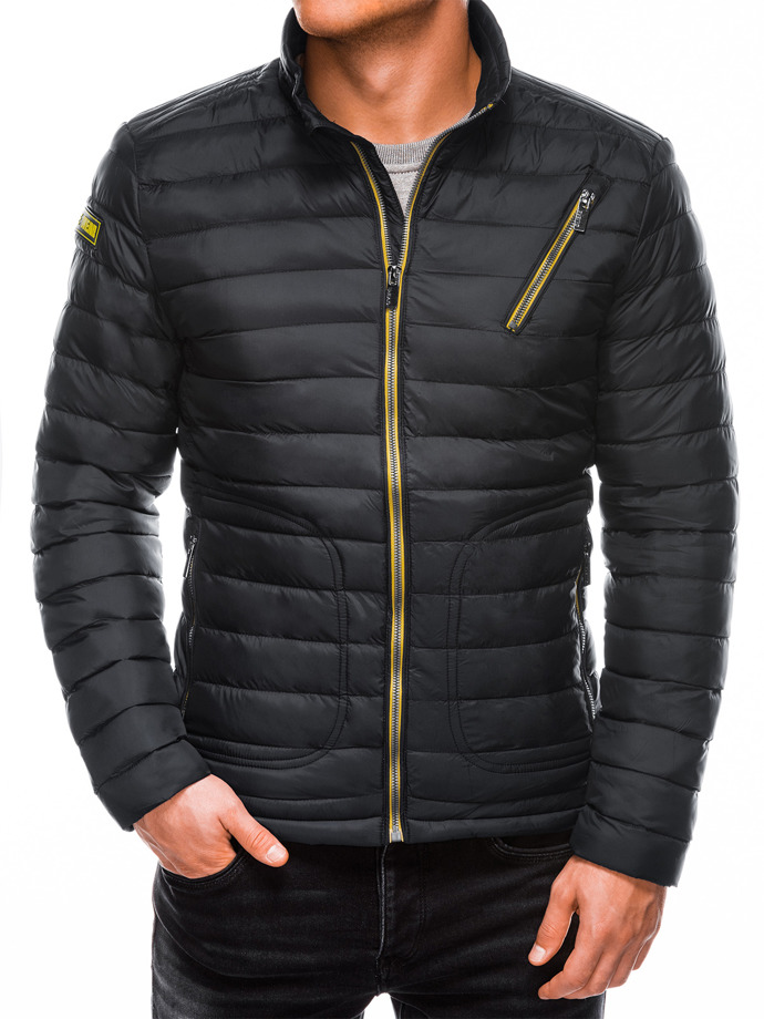 Men's mid-season quilted jacket C290 - black