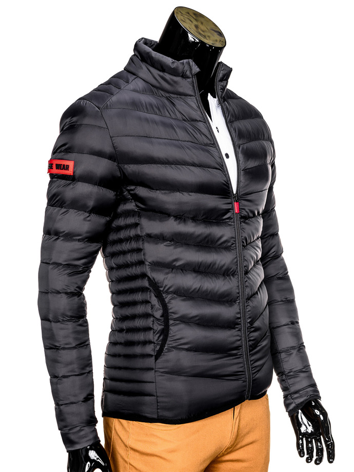 Men's mid-season quilted jacket C299 - black