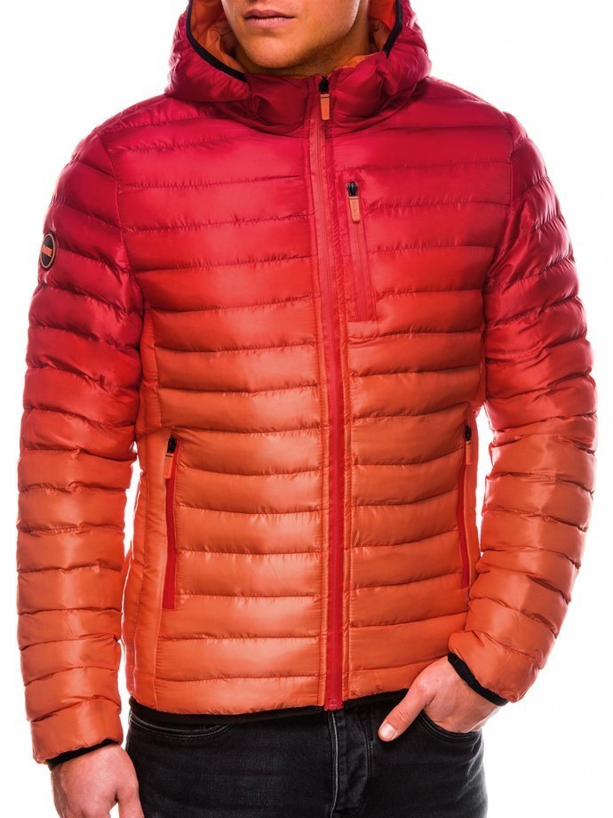 Men's mid-season quilted jacket C319 - red