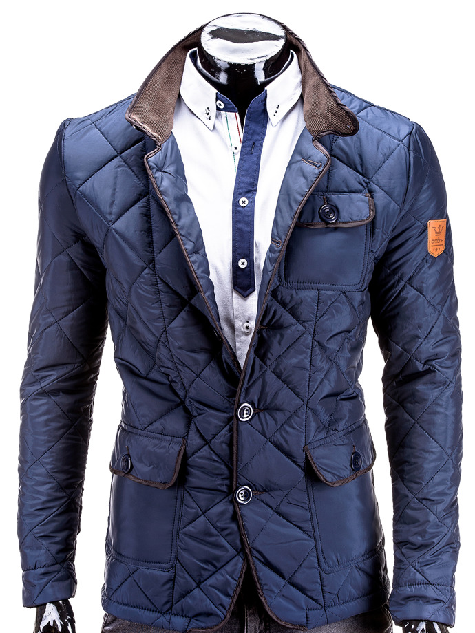 Men's mid-season quilted jacket MAXIMO - navy