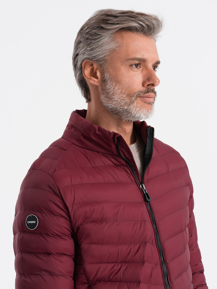 Mens red hot sale quilted jacket