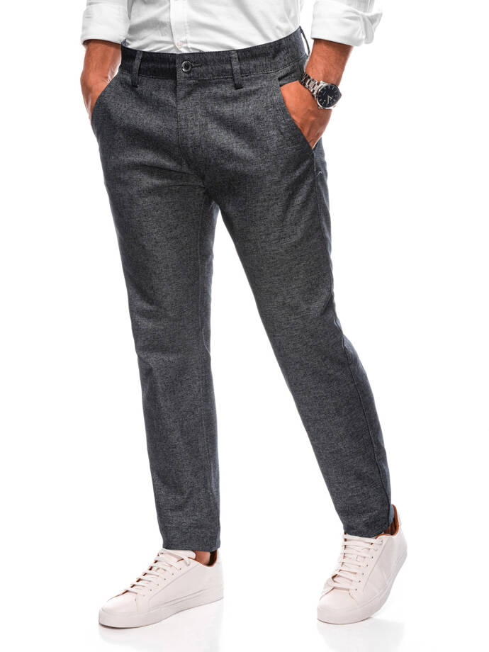 Men's pants chino P1493 - dark grey