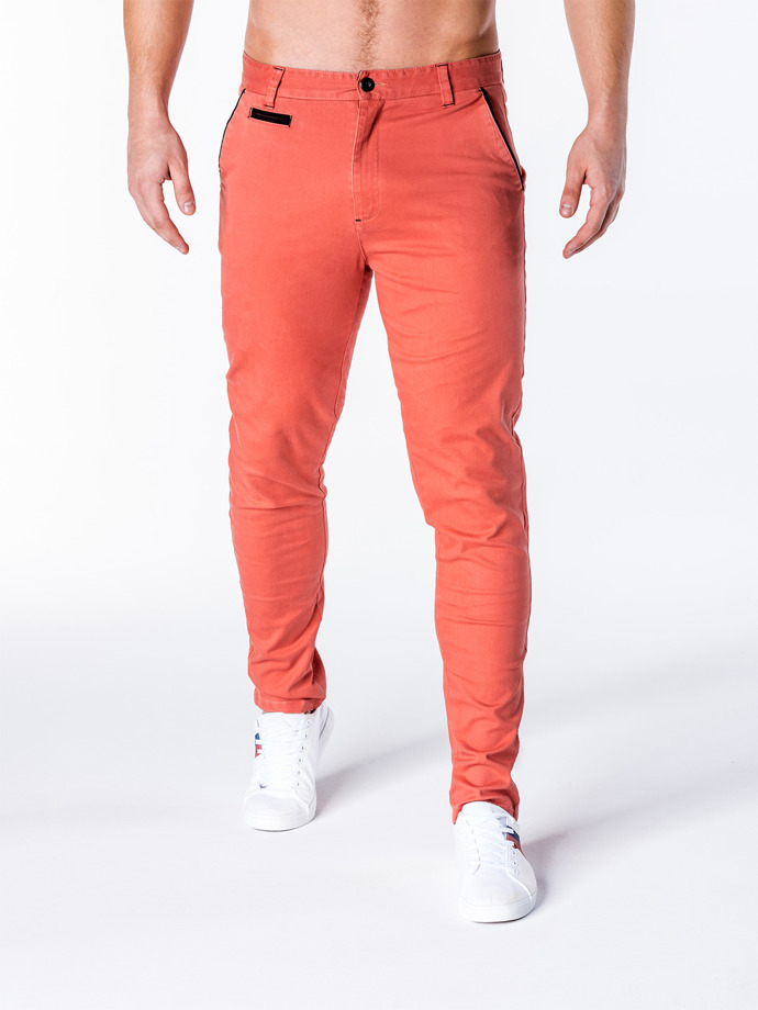 Men's pants chinos P646 - orange | MODONE wholesale - Clothing For Men