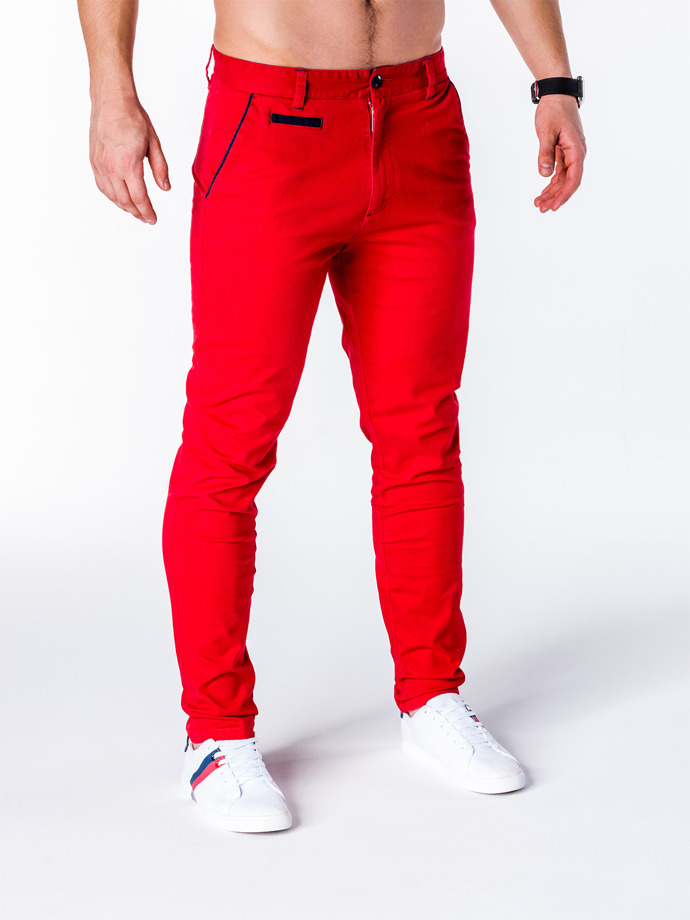 Men's pants chinos P646 red MODONE wholesale Clothing For Men