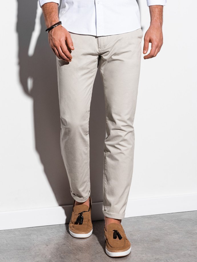 Men's pants chinos P894 - light beige | MODONE wholesale - Clothing For Men