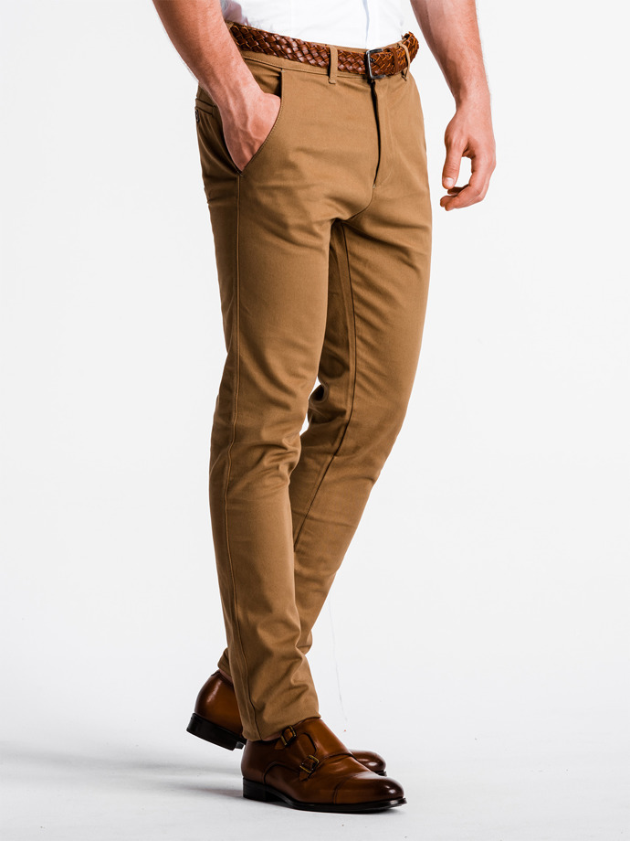 Men's pants chinos - camel P830  MODONE wholesale - Clothing For Men