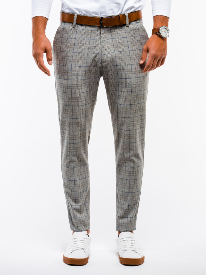 Men's pants chinos - grey P848