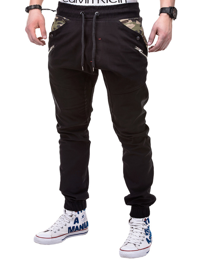 Men's pants joggers P301 - black