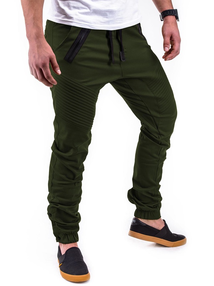 Men's pants joggers P389 - green