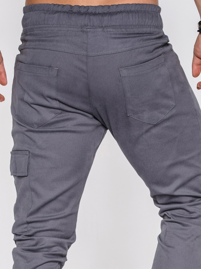 Men's pants joggers P391 - dark grey
