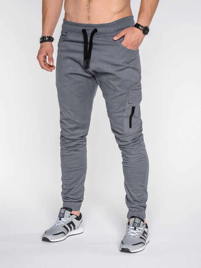 Men's pants joggers P391 - grey | MODONE wholesale - Clothing For Men