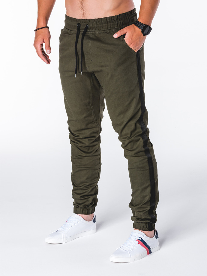 Men's pants joggers - khaki P670