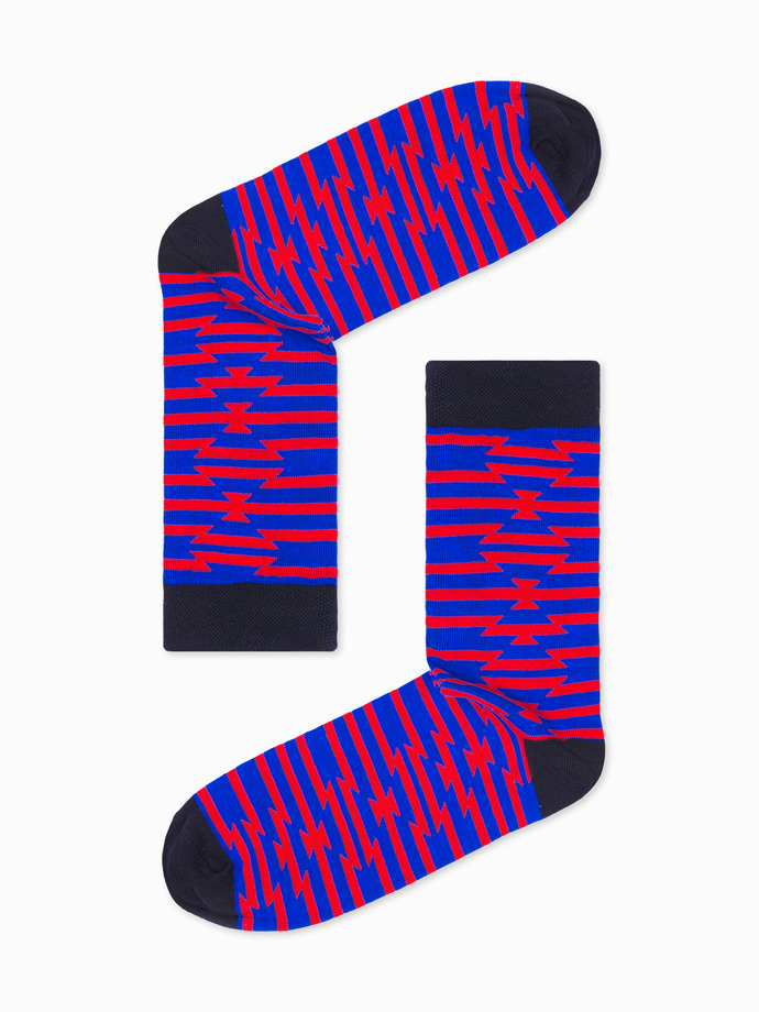 Men's patterned socks - blue U27