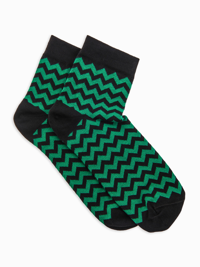 Men's patterned socks - green U11