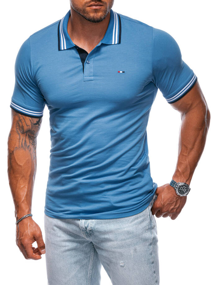 Men's plain polo shirt S1995 - light blue