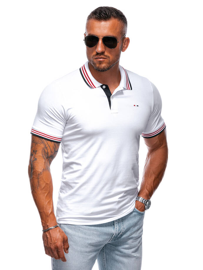 Men's plain polo shirt S1995 - white