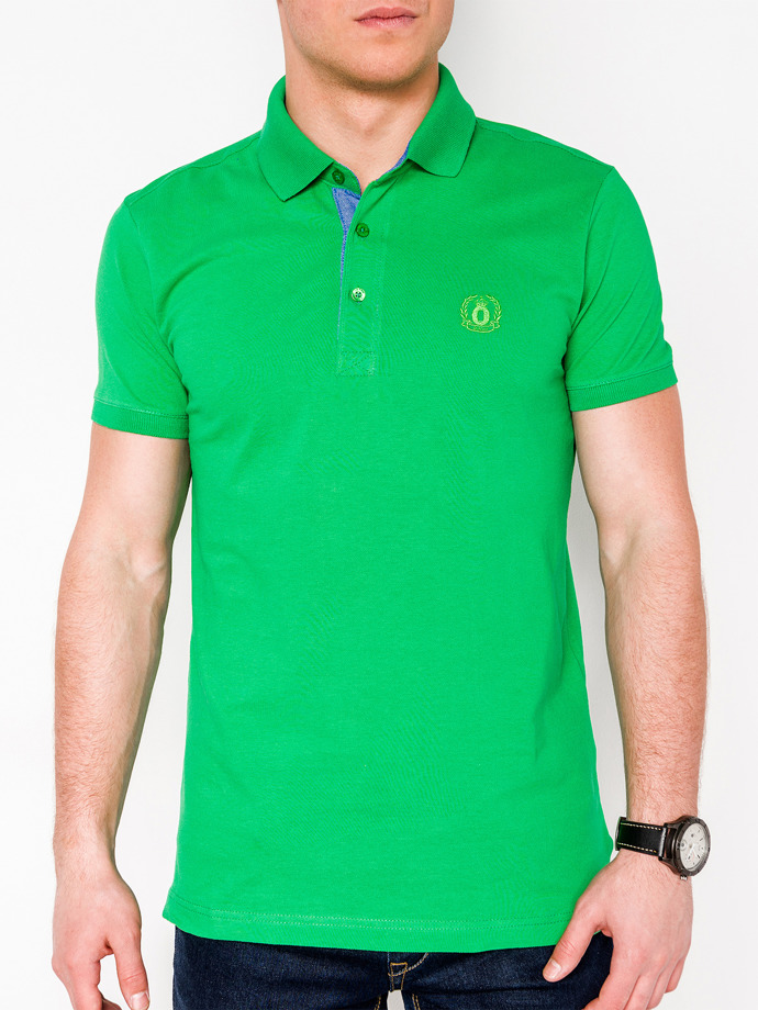 Men's plain polo shirt S837 green MODONE wholesale Clothing For Men