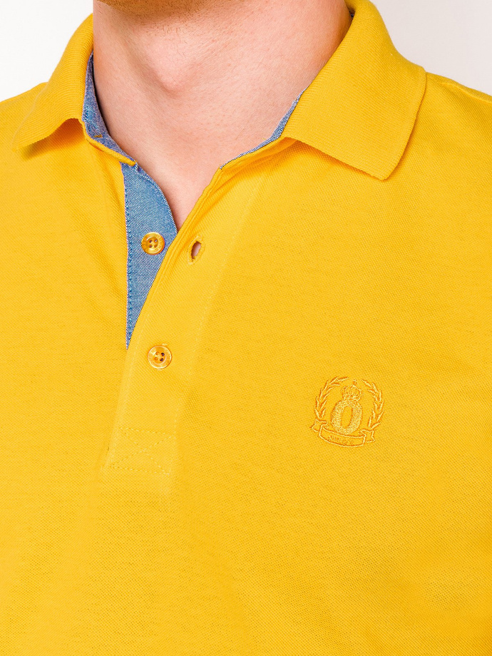 Men's plain polo shirt S837 yellow MODONE wholesale Clothing For Men