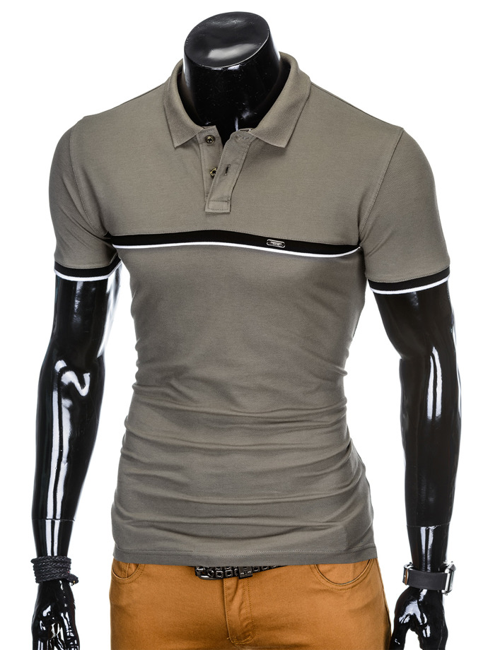 Men's plain polo shirt S881 - khaki | MODONE wholesale - Clothing For Men