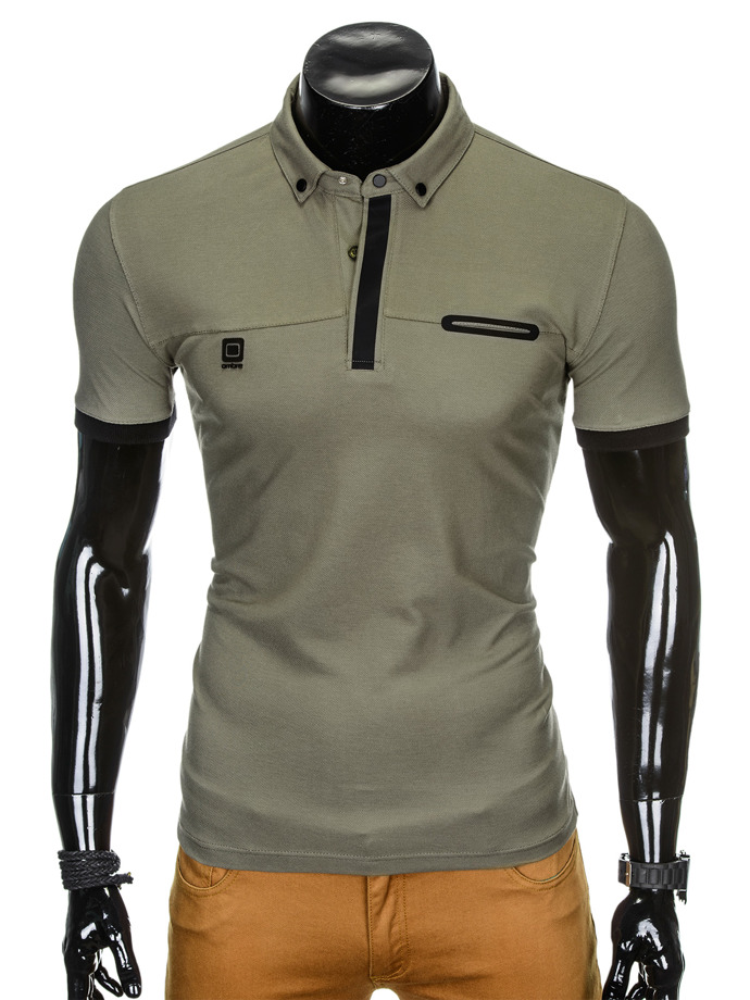 Men's plain polo shirt S912 - khaki | MODONE wholesale - Clothing For Men