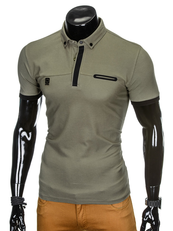 Men's plain polo shirt S912 - khaki | MODONE wholesale - Clothing For Men