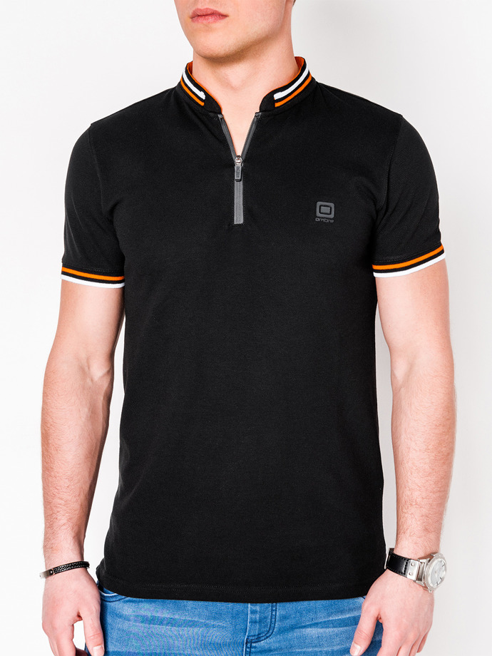 Men's plain polo shirt - black S916